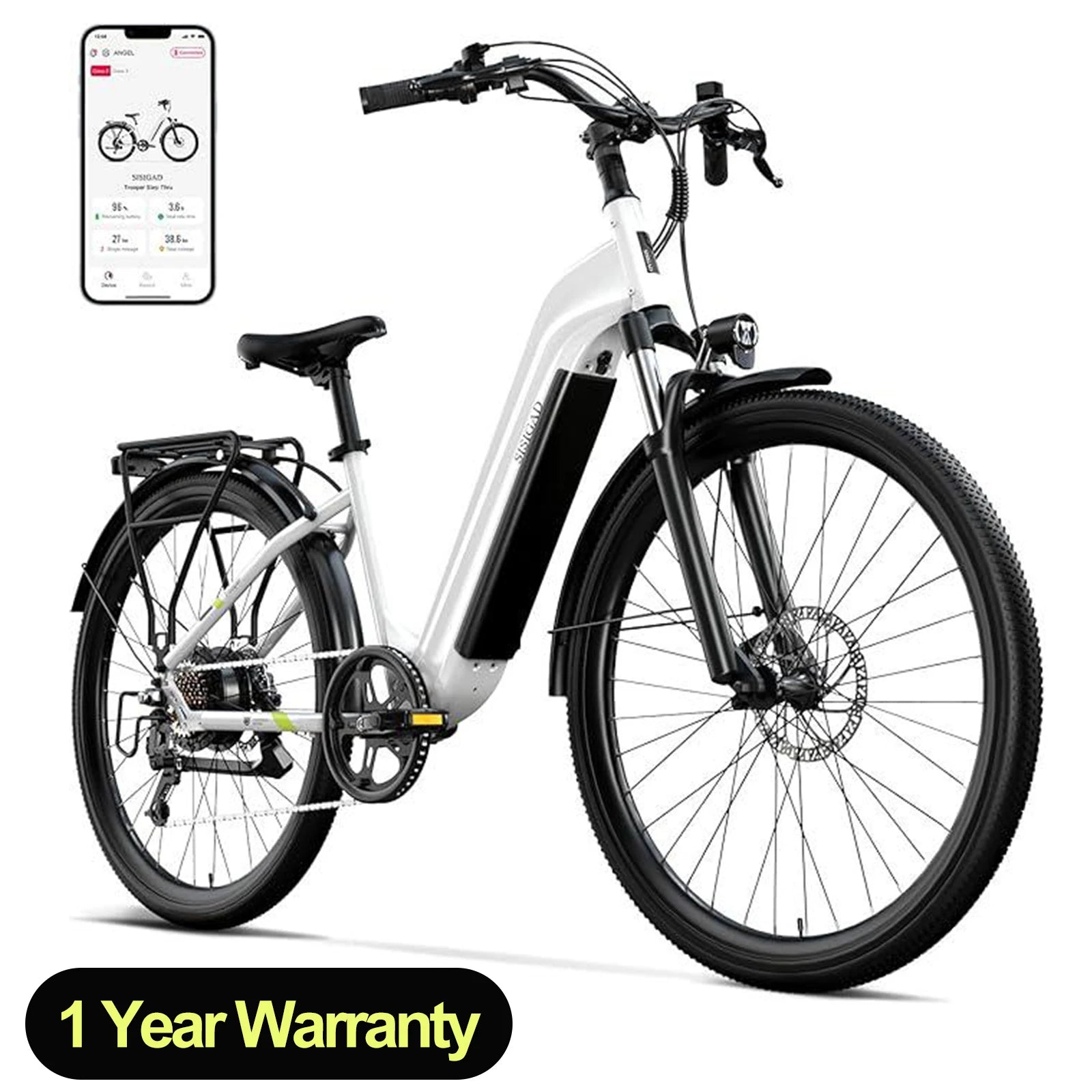 SISIGAD M728 Electric Bike for Adults - 1000W | 25MPH | 720Wh/48V | 40 Miles Electric Bike - 27.5" Tire All Terrain Dirt Ebike.
